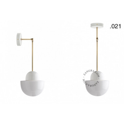 Lampa wisząca / ścienna biała porcelanalight.036.025.w.go.glass021 E27 Zangra