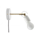 Wall lamp, sconce white porcelain light.036.026.w.go.063 E27 Zangra