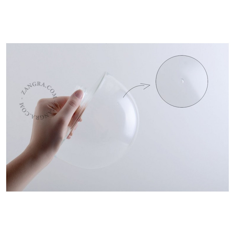 Wall lamp, sconce white, porcelain, glass light.036.029.w.glass005 E27 Zangra