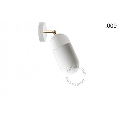 Lampa ścienna, kinkiet biały, porcelana, szkło light.036.029.w.glass009 E27 Zangra