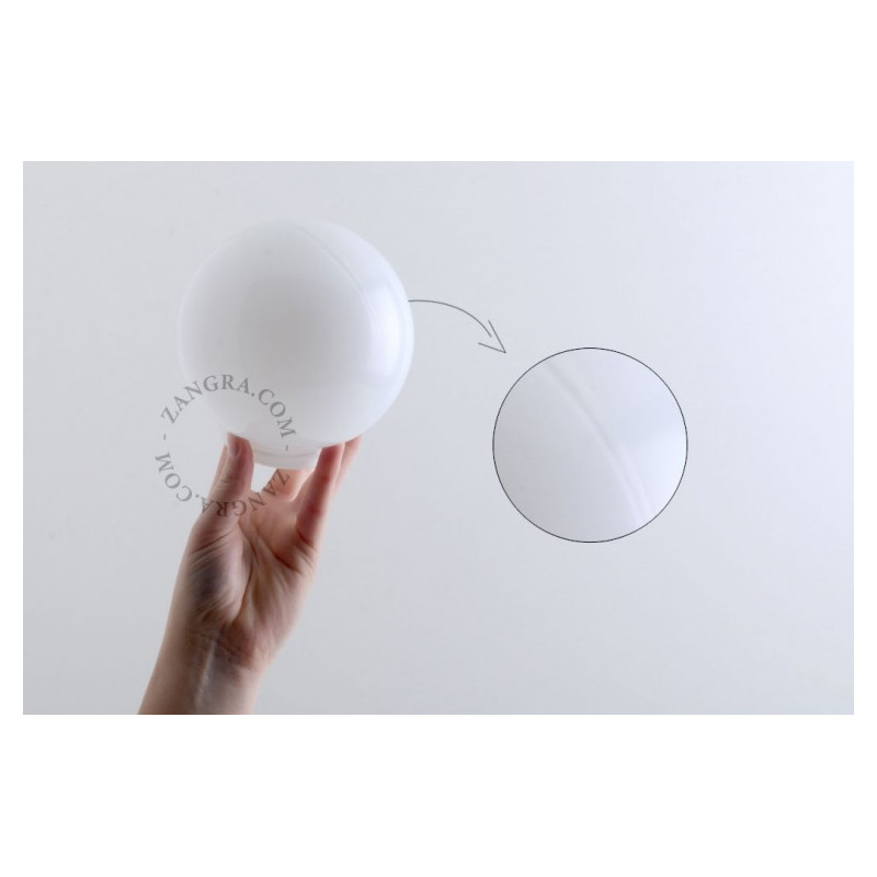 Wall lamp, sconce white, porcelain, glass light.036.029.w.glass013 E27 Zangra