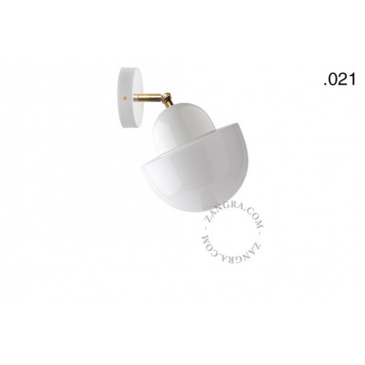 Lampa ścienna, kinkiet biały, porcelana, szkło light.036.029.w.glass021 E27 Zangra