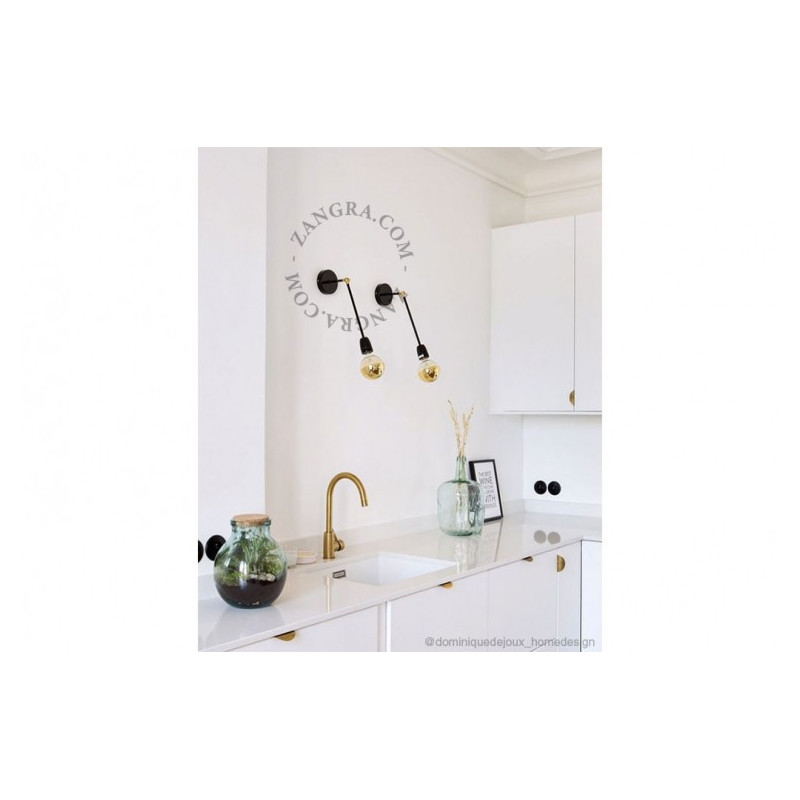 Hanging / wall lamp black porcelain light.036.025.b.glass027 E27 Zangra