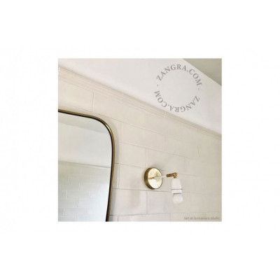 Wall lamp, sconce white porcelain light.036.030.w E27 Zangra