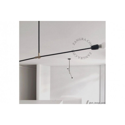 Lampa sufitowa czarna porcelana light.036.038.b E27 Zangra