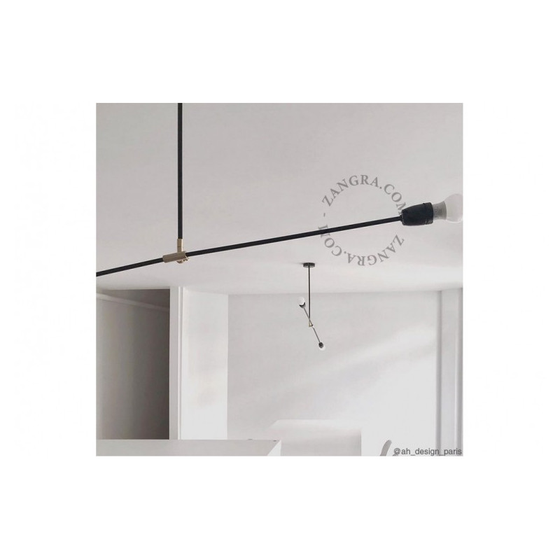 Ceiling lamp black porcelain light.036.038.b E27 Zangra