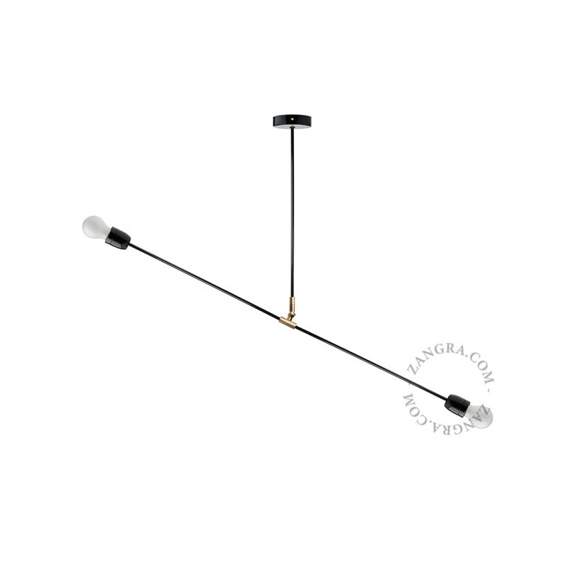 Lampa sufitowa czarna porcelana light.036.038.b E27 Zangra
