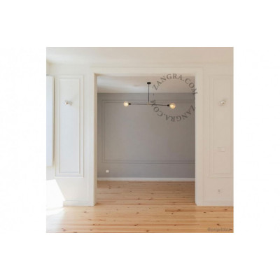 Ceiling lamp black porcelain light.036.038.b E27 Zangra