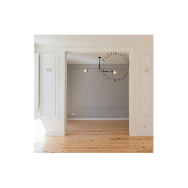 Lampa sufitowa czarna porcelana light.036.038.b E27 Zangra