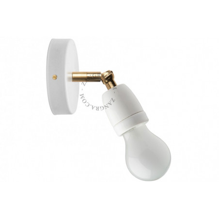Wall lamp, white wall lamp, porcelain light.036.042.w E27 Zangra
