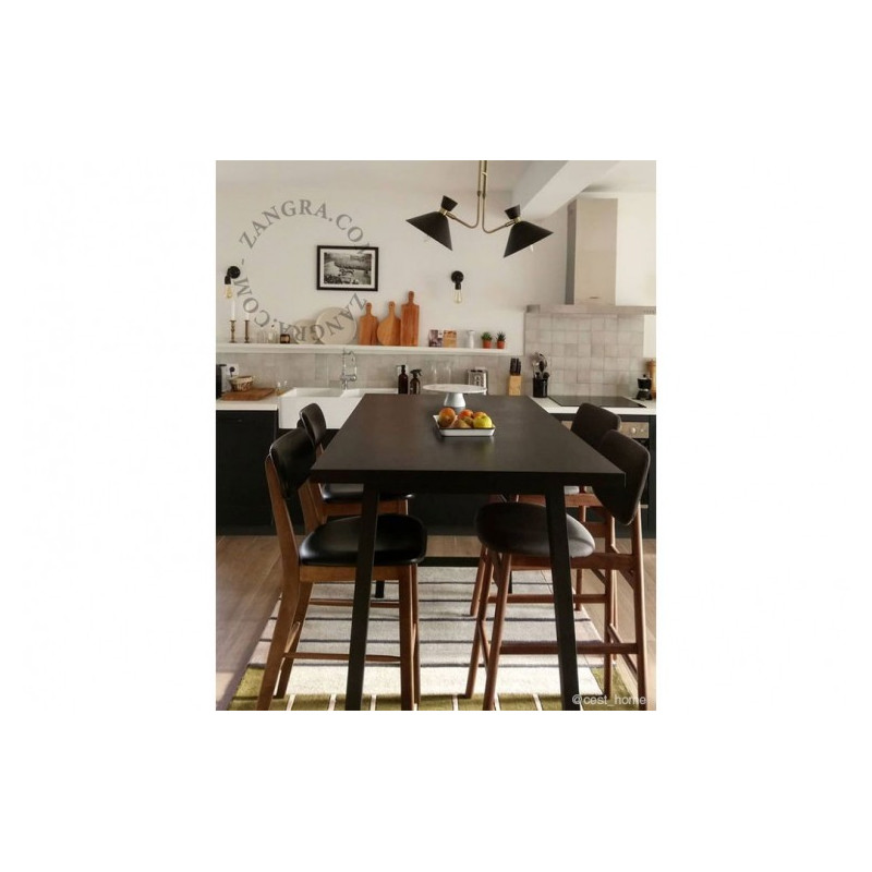 Lampa ścienna, kinkiet czarny, porcelana light.039.020.b E27 Zangra