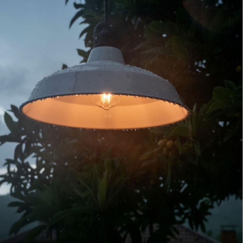 EIVA Light Blue outdoor pendant lamp for lampshade with silicone ceiling rosette and IP65 waterproof holder Creative-Cables