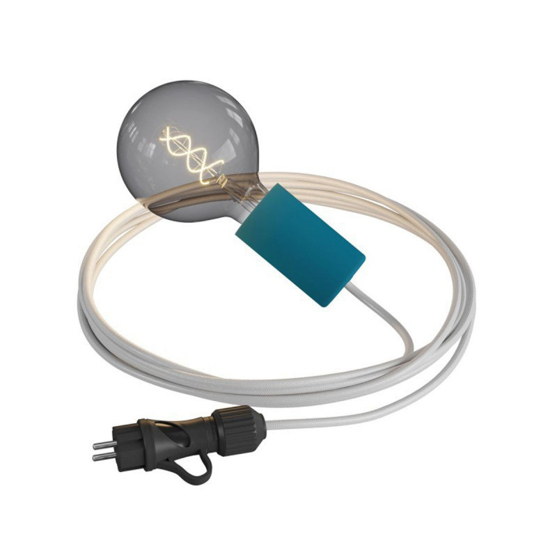 Eiva Snake Elegant petrol przenośna lampa zewnętrzna przewód 5m wodoodporna oprawka wtyczka IP65 Creative-Cables