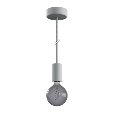 EIVA ELEGANT Grey outdoor pendant lamp with silicone ceiling rosette and IP65 waterproof holder Creative-Cables