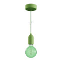 EIVA PASTEL Green outdoor pendant lamp with silicone ceiling rosette and IP65 waterproof holder Creative-Cables