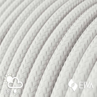 EIVA ELEGANT Outdoor Biała zewnętrzna lampa wisząca z silikonową rozetą sufitową i oprawką wodoodporną IP65 Creative-Cables