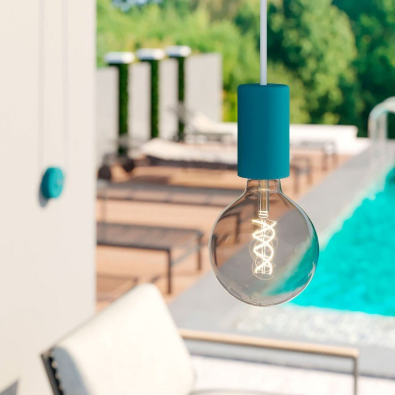 EIVA ELEGANT Outdoor Petrol pendant lamp with silicone ceiling rosette and IP65 waterproof holder Creative-Cables