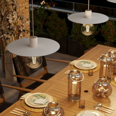 EIVA ELEGANT Ellepì White Hanging lamp Ellepì with a silicone ceiling rosette and a waterproof fitting IP65 Creative-Cables