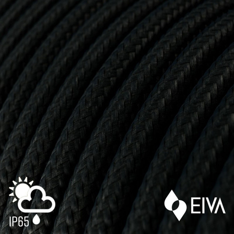 EIVA ELEGANT Ellepì Czarna Lampa wisząca z silikonową rozetą sufitową i oprawką wodoodporną IP65 Creative-Cables
