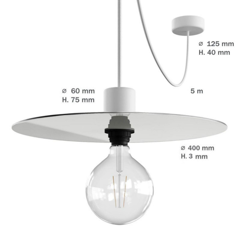 EIVA ELEGANT Ellepì Czarna Lampa wisząca z silikonową rozetą sufitową i oprawką wodoodporną IP65 Creative-Cables