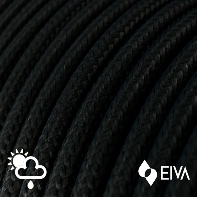 EIVA Outdoor Harbour Czarna zewnętrzna lampa wisząca z silikonową rozetą sufitową i oprawką wodoodporną IP65 Creative-Cables