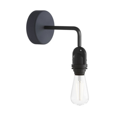 Black wall lamp Fermaluce EIVA sconce for lampshade L-shaped waterproof IP65 Creative-Cables