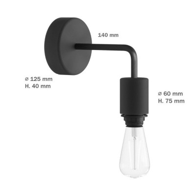 Biała lampa ścienna Fermaluce EIVA ELEGANT kinkiet do klosza w kształcie litery L wodoodporność IP65 Creative-Cables