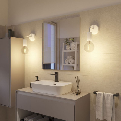 White wall lamp Fermaluce EIVA ELEGANT sconce L-shaped waterproof IP65 Creative-Cables