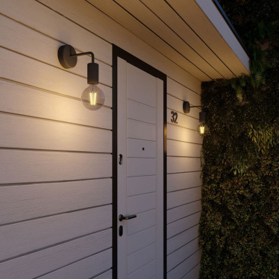 White wall lamp Fermaluce EIVA ELEGANT sconce L-shaped waterproof IP65 Creative-Cables