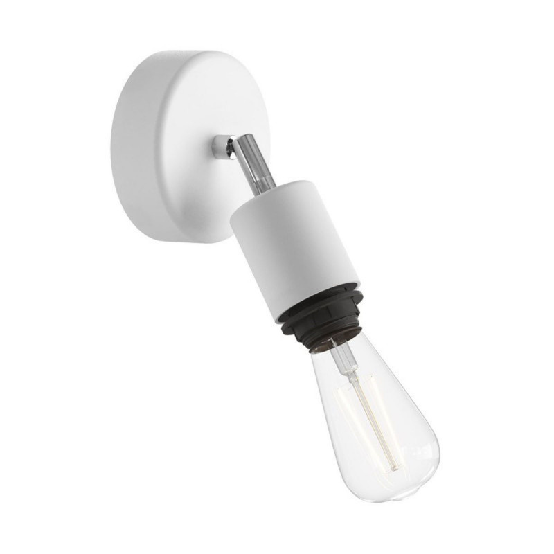 Biała lampa ścienna Fermaluce EIVA Elegant kinkiet do klosza z obrotowym przegubem wodoodporność IP65 Creative-Cables