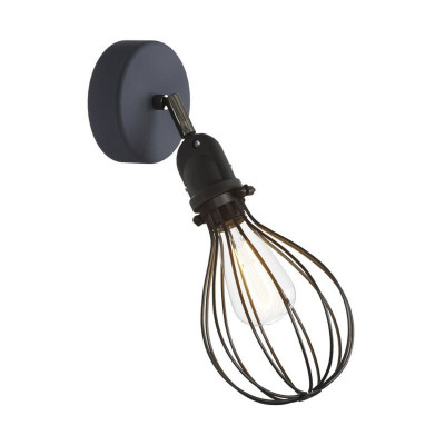 Black Fermaluce EIVA with Drop lampshade, adjustable joint and lamp holder IP65 waterproof Creative-Cables