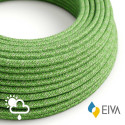Zewnętrzny okrągły przewód w zielonym oplocie Cotton Pixel Bronte SX08 - IP65 odpowiedni do systemu EIVA Creative-Cables