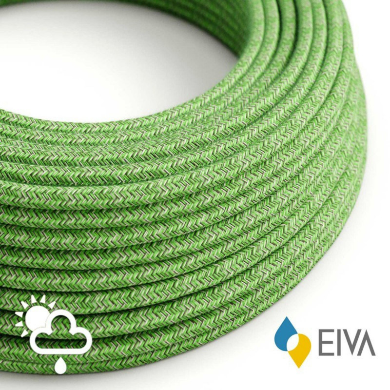 Outdoor round electric cable covered in Cotton Pixel Bronte SX08 -suitable for IP65 EIVA system Creative-Cables