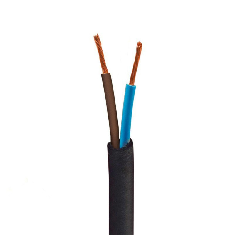 Outdoor round electric cable covered in Natural Linen SN04 Brown -suitable for IP65 EIVA system Creative-Cables