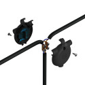 Eiva-3, black connection up to 3 ways for outdoor use and IP65 rating Creative-Cables