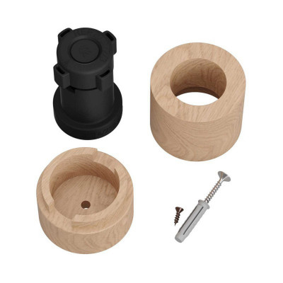 Wooden lamp holder for string light cable and Filé system. Made in Italy Creative-Cables