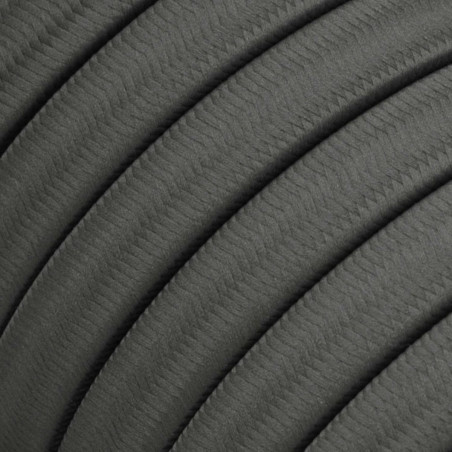 Płaski przewód w szarym oplocie Rayon fabric Grey CM03 odpowiedni do systemu Filé i Lumet Creative-Cables