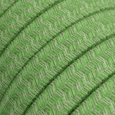 Cotton fabric Pixel Bronte CX08 green braided flat cable suitable for Filé and Lumet systems Creative-Cables