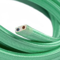 Płaski przewód w miętowym oplocie Rayon fabric Opal CH69 odpowiedni do systemu Filé i Lumet Creative-Cables