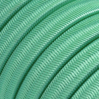 Rayon fabric Opal CH69 mint braided flat cable suitable for Filé and Lumet systems Creative-Cables