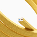 Płaski przewód w żółtym oplocie Rayon fabric Yellow CM10 odpowiedni do systemu Filé i Lumet Creative-Cables