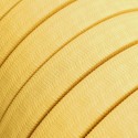 Płaski przewód w żółtym oplocie Rayon fabric Yellow CM10 odpowiedni do systemu Filé i Lumet Creative-Cables