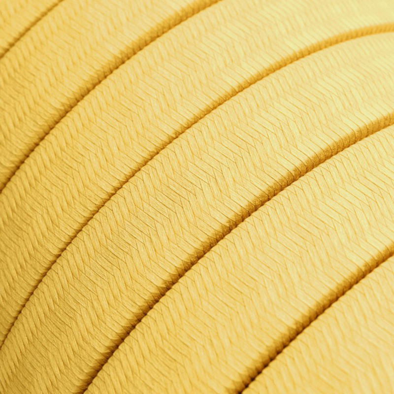 Rayon fabric Yellow CM10 yellow braided flat cable suitable for Filé and Lumet systems Creative-Cables