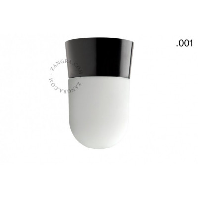 Lapma bakelitowa czarna, szklany klosz light.069.c.b.glass001 E27 Zangra