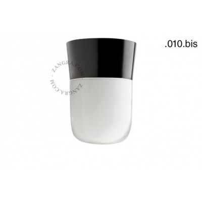 Lampa bakelitowa czarna, szklany klosz light.069.c.b.glass010.bis E27 Zangra