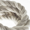 2XL electrical cord, electrical cable 3x0,75. Natural linen and raw cotton fabric covering. Diameter 24mm Creative Cables