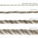 2XL Kabel skręcany w podwójnym oplocie z bawełny i lnu trzyżyłowy 3x1x0.75 Creative Cables