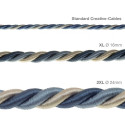 2XL Trójkolorowy niebieski kabel skręcany w podwójnym oplocie tekstylny trzyżyłowy 3x1x0.75 Creative Cables