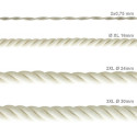 2XL Kabel skręcany w podwójnym oplocie z surowej bawełny trzyżyłowy 3x1x0.75 Creative Cables