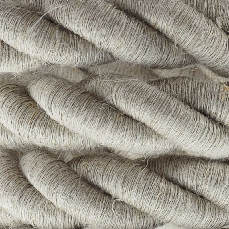2XL electrical cord, electrical cable 3x0,75. Natural linen fabric covering. Diameter 24mm Creative Cables